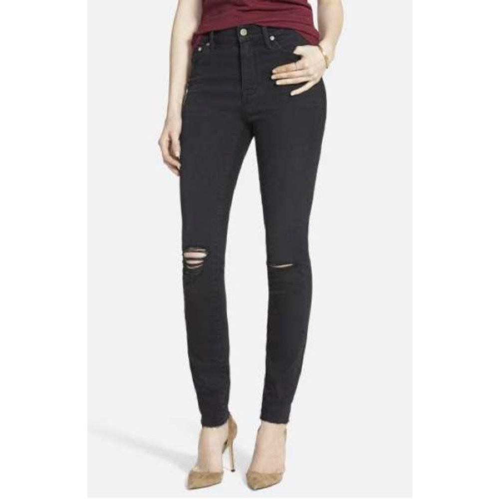 Madewell 9” High-rise Skinny Jeans in Black Sea